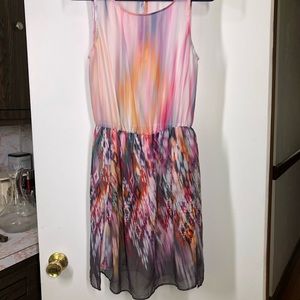 Zara Watercolor & Ikat Light & Flowy Sundress Size Small